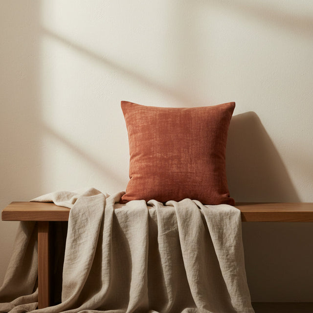 Cuscino Terra — cotone tinto in capo, Kaya Deco