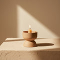 Portacandele Argilla — grès smaltato opaco, Kaya Deco