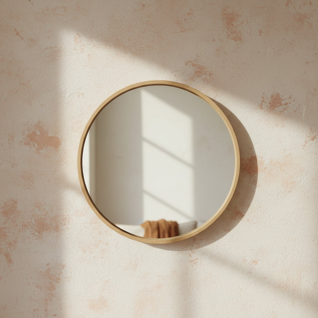 Specchio Duna — legno chiaro e vetro, Kaya Deco